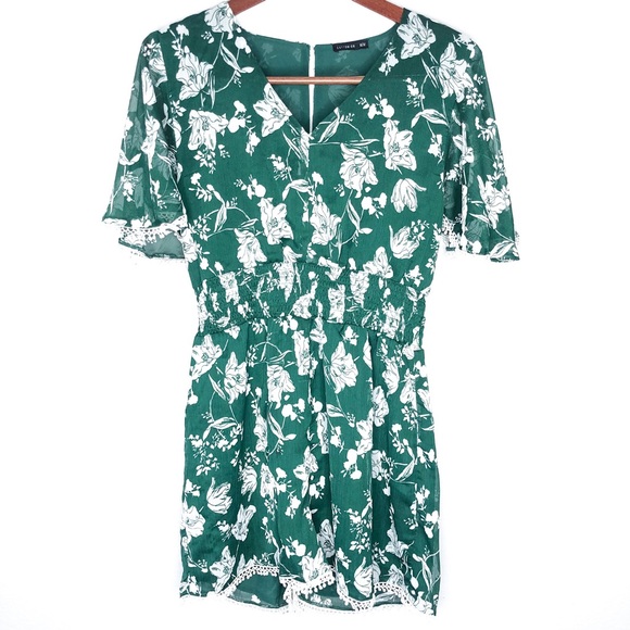 Cotton On Pants - Cotton On Green Floral Romper